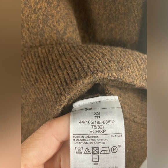 GAP Native Aztec Knit Sweater NEW Brown with Blue White Red Design XS - Picture 5 of 7